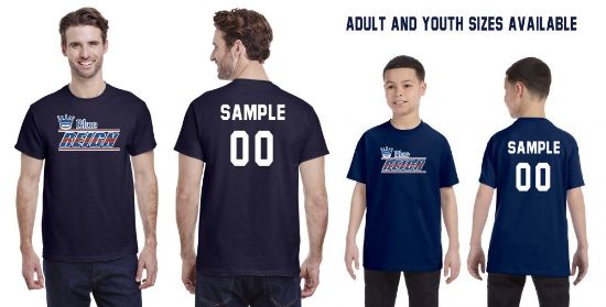 Blue Reign Customizable Navy Printed T-Shirt Adult & Youth Sizes