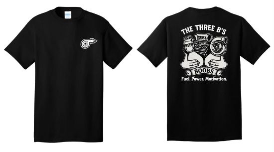 The 3 B's Black Cotton T-Shirt
